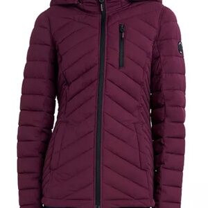Nautica deep purple quilted puffer coat XS